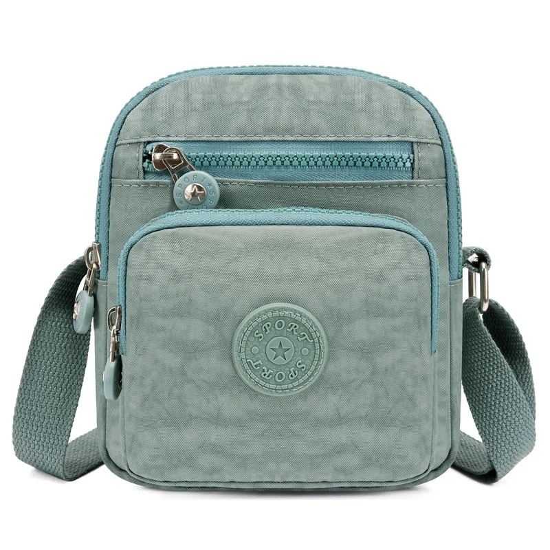 

Новинка 2023, женская маленькая сумка через плечо из нейлоновой промытой ткани, женская сумка, Повседневная однотонная сумка для мам