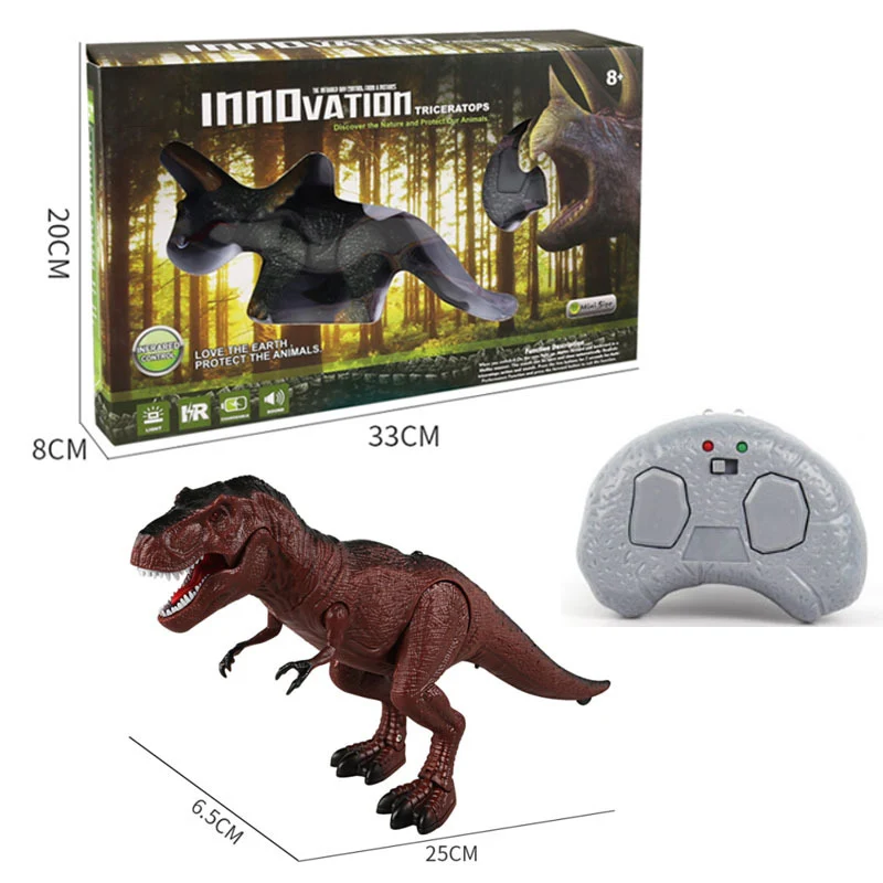 

Полный Красный Новый Тип пульта дистанционного управления динозавр Трицератопс раннее образование имитация инфракрасных лучей Пульт дист...