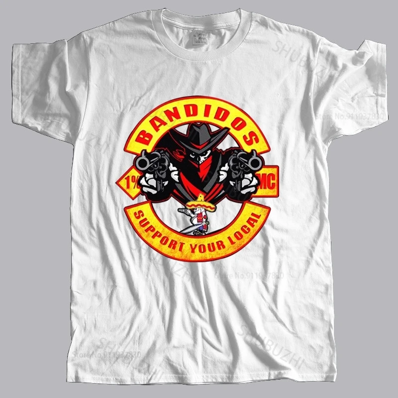 Новая модная футболка хлопковые футболки новая мужская Bandidos Support Your Local брендовые