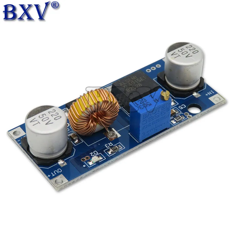 5A XL4015 DC-DC 4-38V To 1.25-36V 24V 12V 9V 5V Step Down Adjustable Power Supply Module LED Lithium Charger With Heat Sink