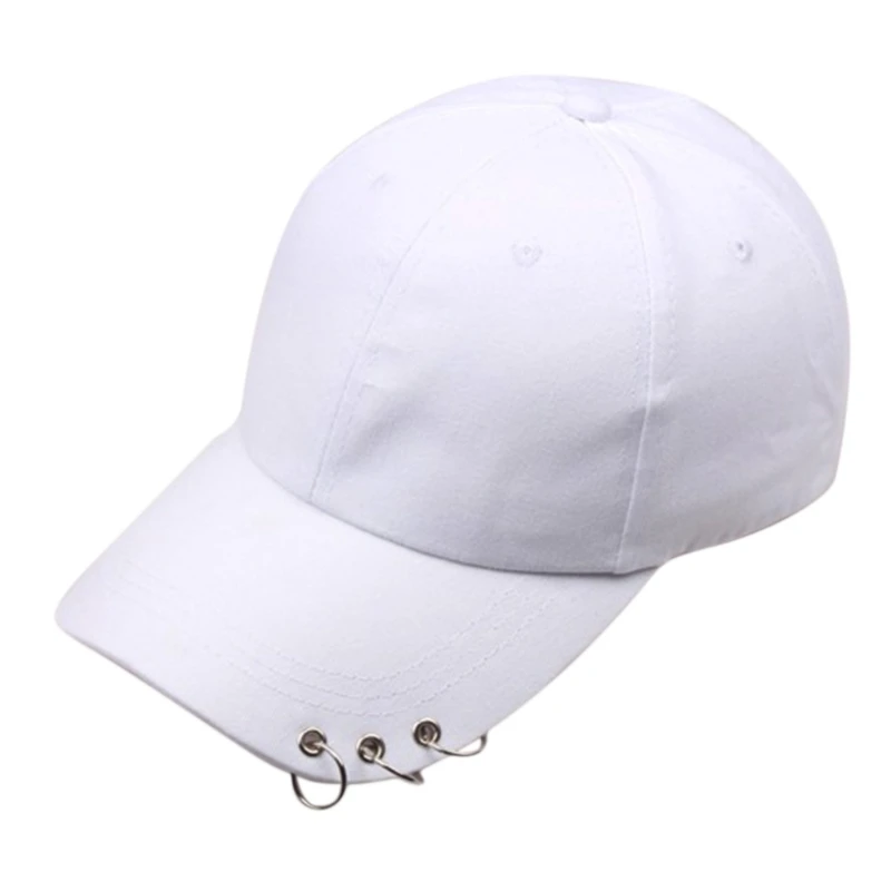 

Vintage Cotton Adjustable Baseball with 3 Metal Rings Men and Women Sun Protection Solid Color Hip Hop Dad Hat Drop Shipping