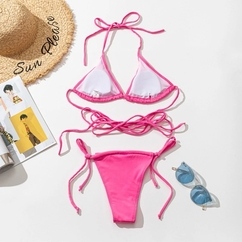 

Criss Bathing Suits for Women Sexy Lace Up Swimwear 2 Pieces Swimsuits Ins Drop shipping