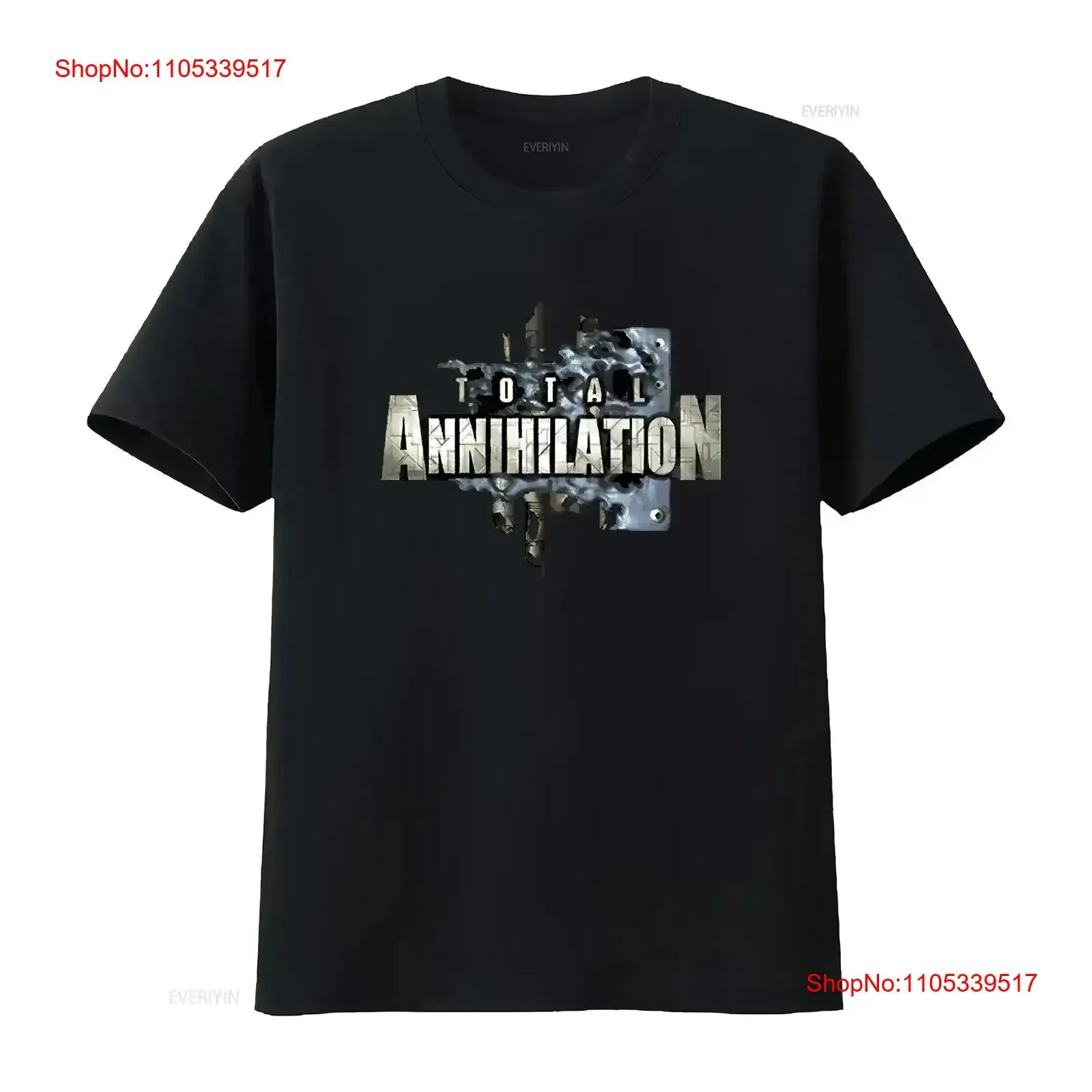 Фото Винтажная футболка 1997 года с промо-изображением игры Total Annihilation для ПК, размер XL, черная, VTG Cavedog Ent, мягкая, комфортная, стильная, с эффектом потертости №1