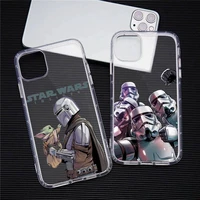 star wars yoda imperial stormtrooper phone case for iphone 13 12 11 pro max mini xs 8 7 plus x se 2020 xr transparent soft cover