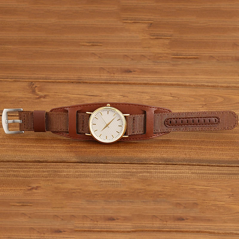 Leather Watchband Men Women Trendy Watch Band 24mm 22mm 20mm 18mm Wrist Watch Strap On Belt Bracelet Metal Bucke Watch Belts