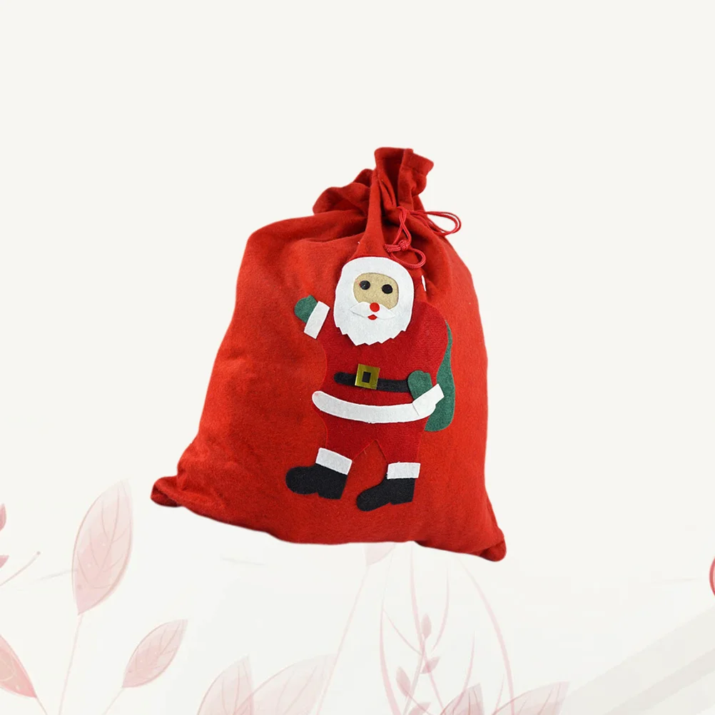 

50x70cm Fabric Drawstring Bags Christmas Theme Pouches Candy Gift Storage Bags for Festival