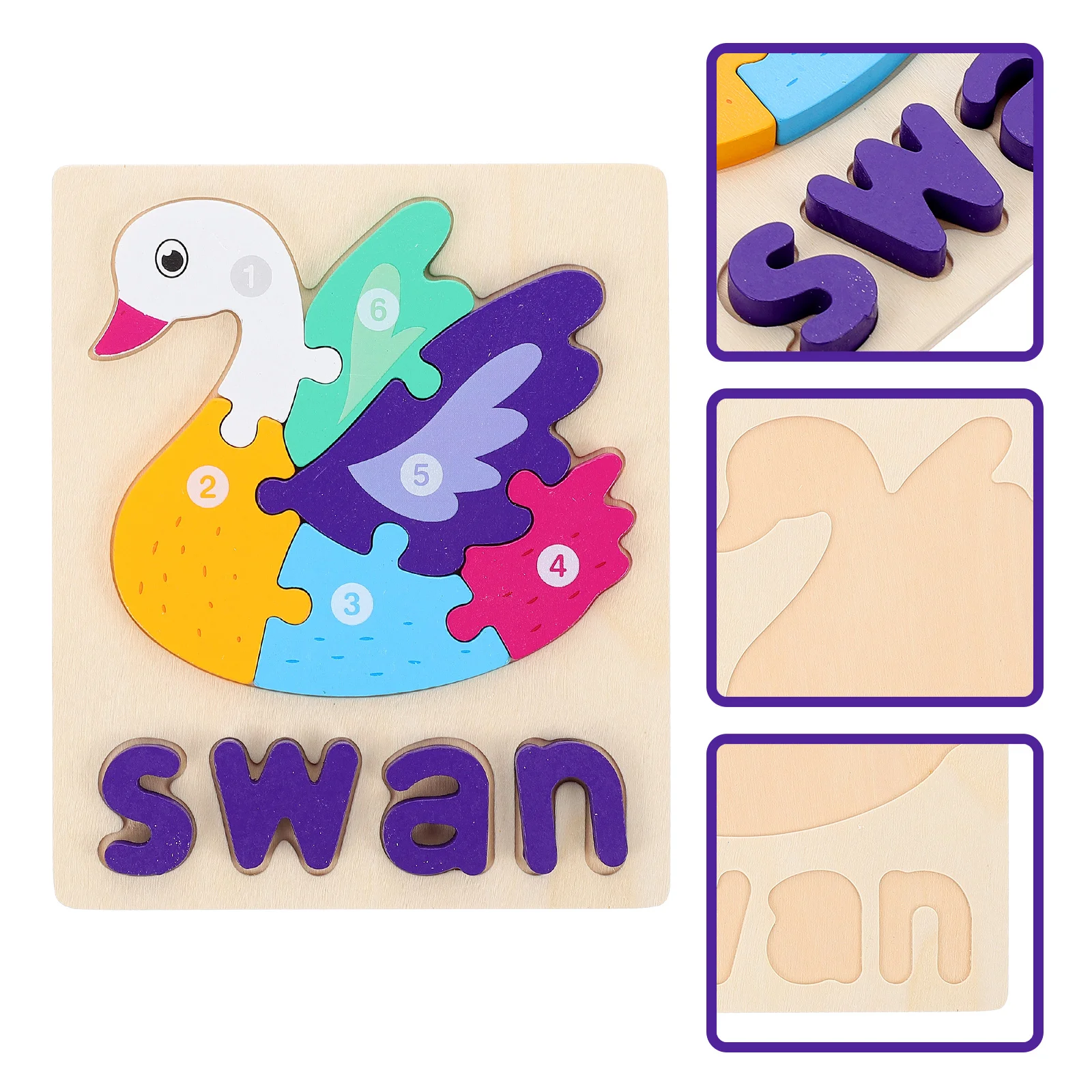 

Пазлы деревянные Обучающие в виде животных для детей 3 лет