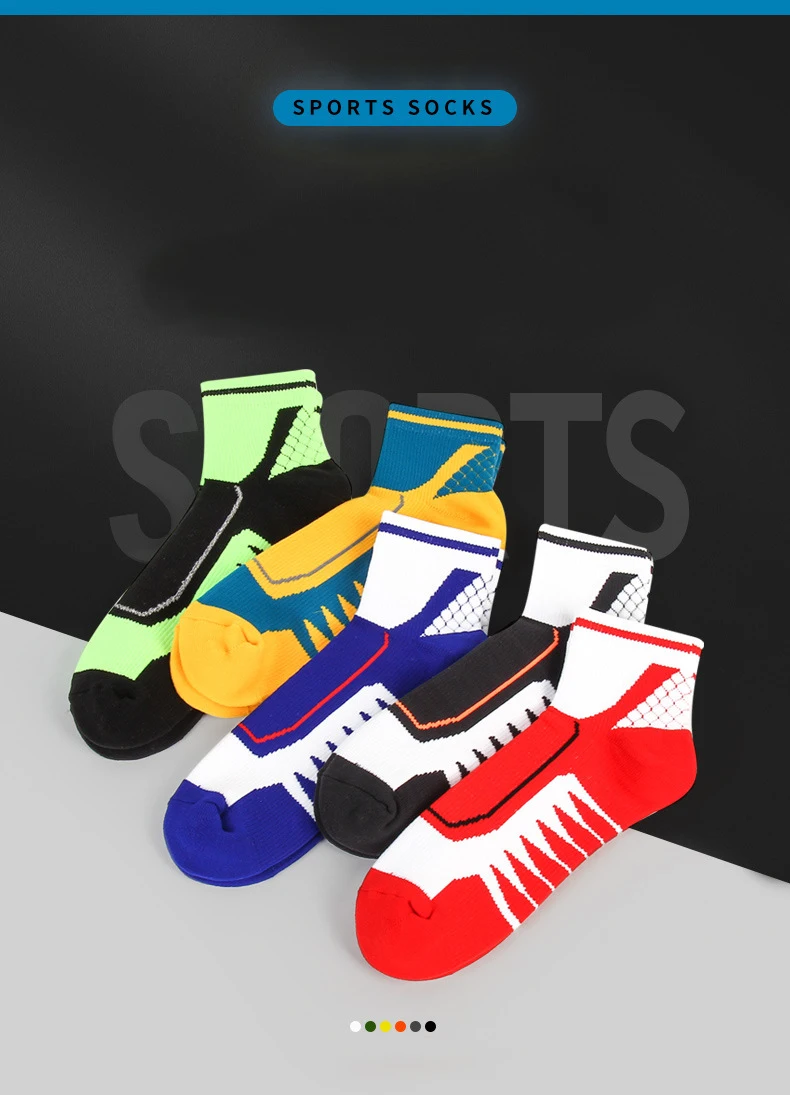 Basketball Sports Socks Men Thickened Towel Bottom Middle Tube Pressure Socks Actual Combat Sweat Absorbing Anti Skid Elite