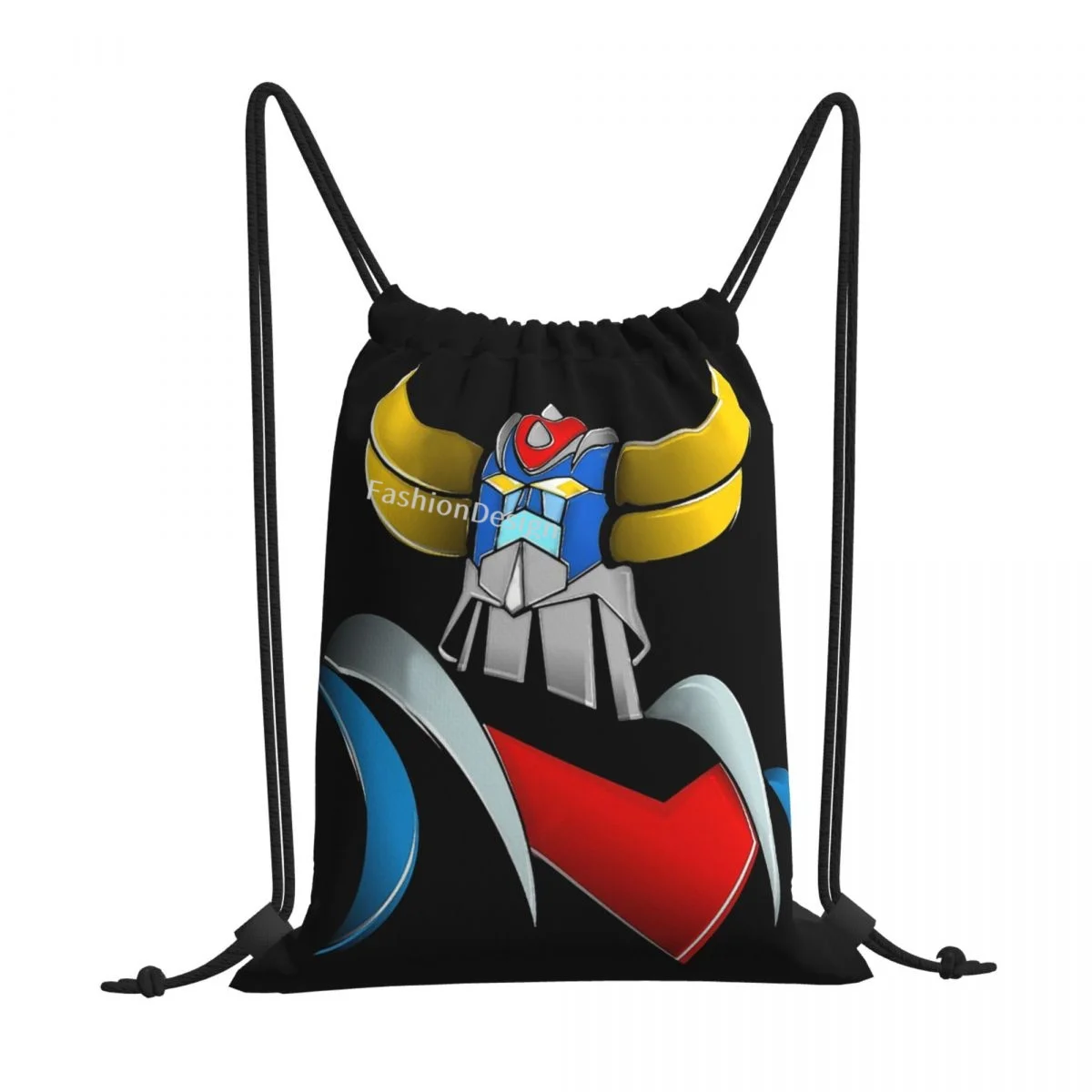 

Head UFO Robot Grendizer Drawstring Bags Travel Unisex Waterproof Storage Organize Bundle Pocket Rope Bag