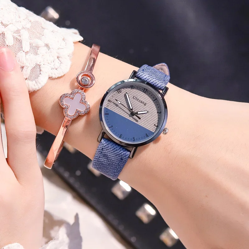 

Retro Quartz Wristwatches Watch Simple Numbers Dial Casual Bracelet Fabric Belt Waterproof Watch for Women Holidays Gift