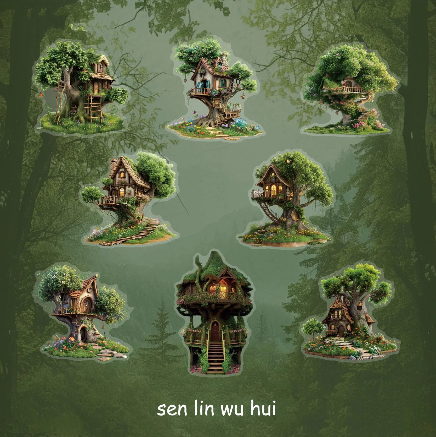 

Jianwu наклейки для декора 16 листов