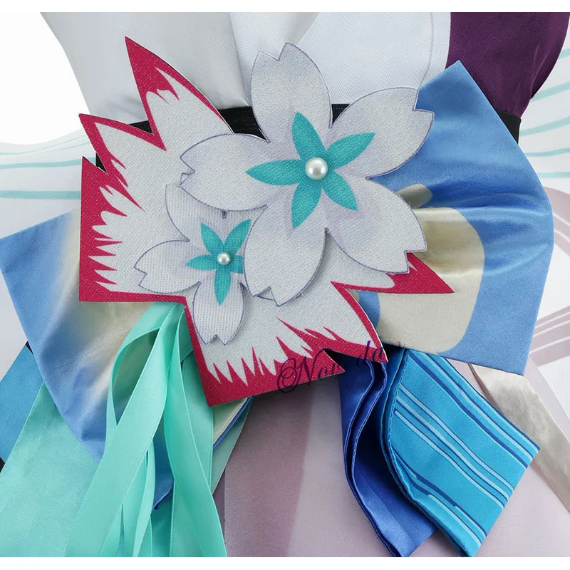 SSR Onmyoji ролевая игра Collab x Miku кимоно юката наряд парик обувь аниме Вечеринка