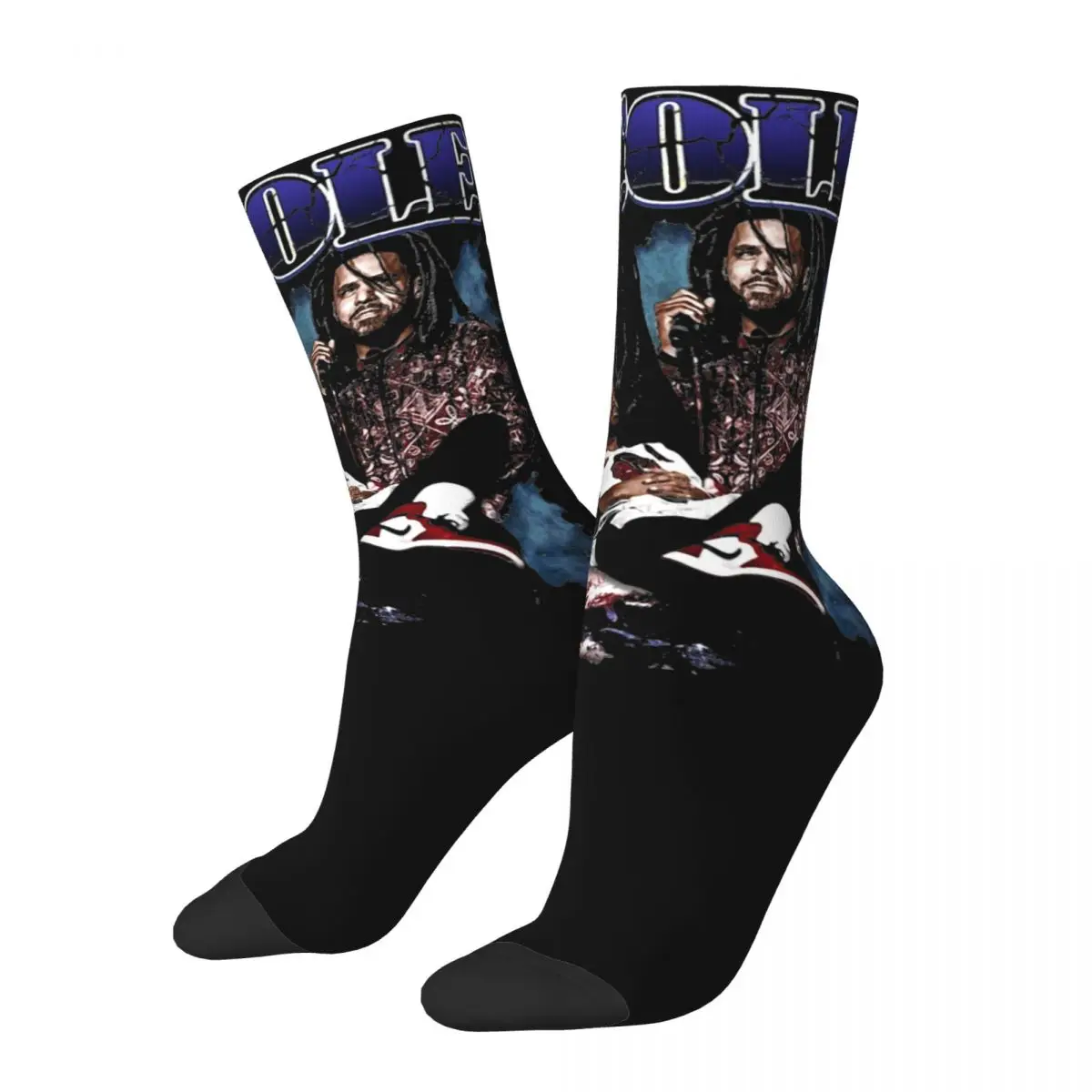 

Women's Cool J Cole Rapper Bootleg Socks Comfortable Casual Socks Novelty Stuff Middle TubeCrew Socks Suprise Gift Idea