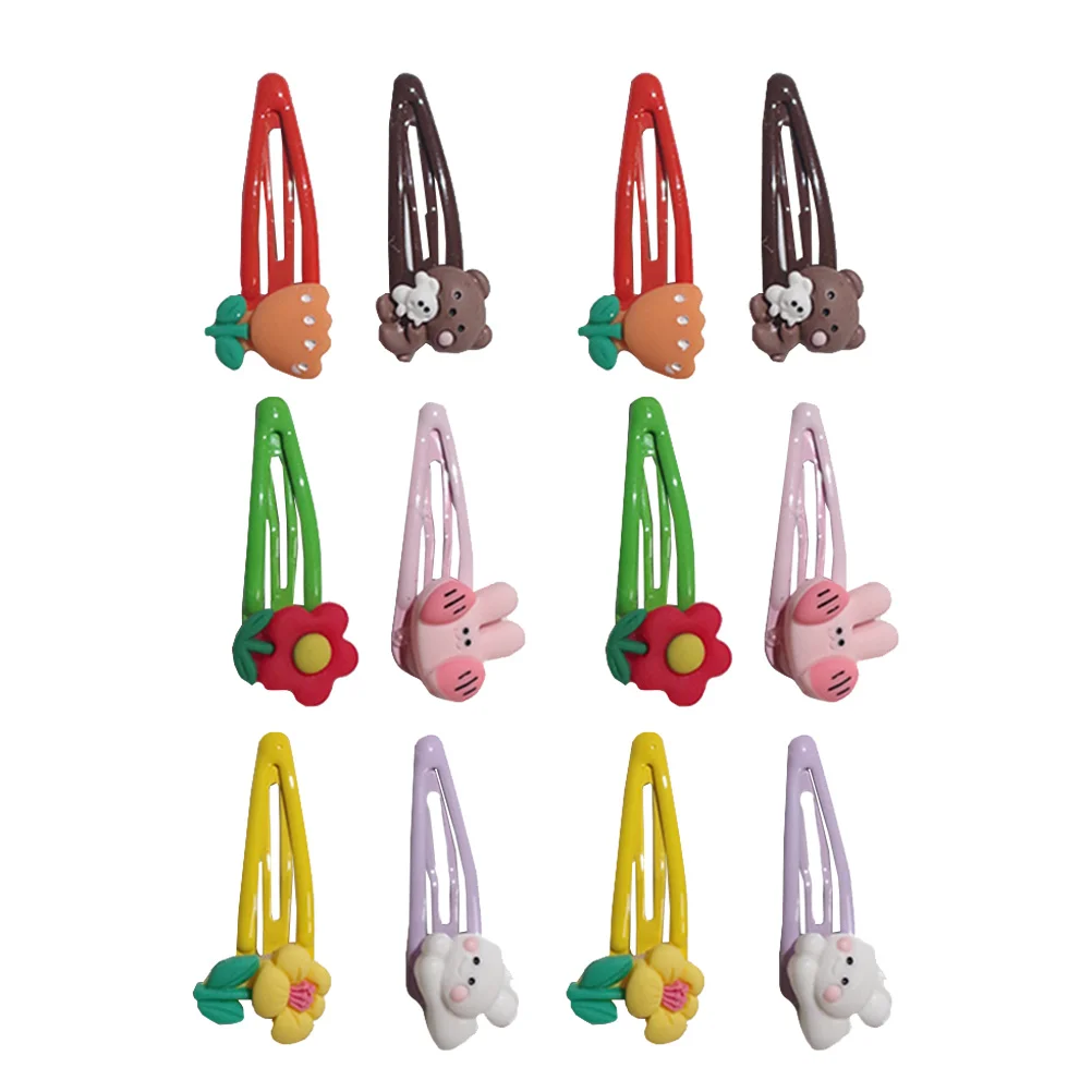 

12pcs Lovely Kid Snap Clip Pretty Hair Clip Hair Barrettes Headwear Hair Clips