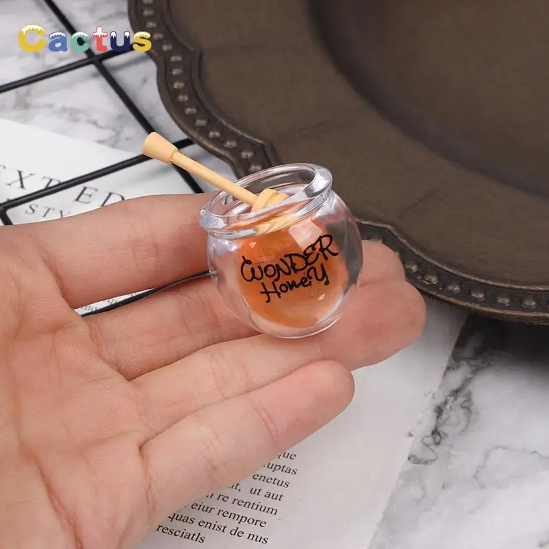 

Dollhouse Kitchen Room Food Mini PVC Miniature Dollhouse Honey Pot Home Kitchen Tableware Accessories 3cm