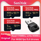Sandisk Extreme PRO A2 U3 V30 1 ТБ, 512 ГБ, 400 ГБ, 256 ГБ, 128 ГБ, 64 ГБ