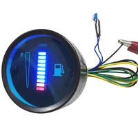 universal automotive car motorcycle fuel level meter gauge with backlight blue 8 led light display 12v 2 52mm