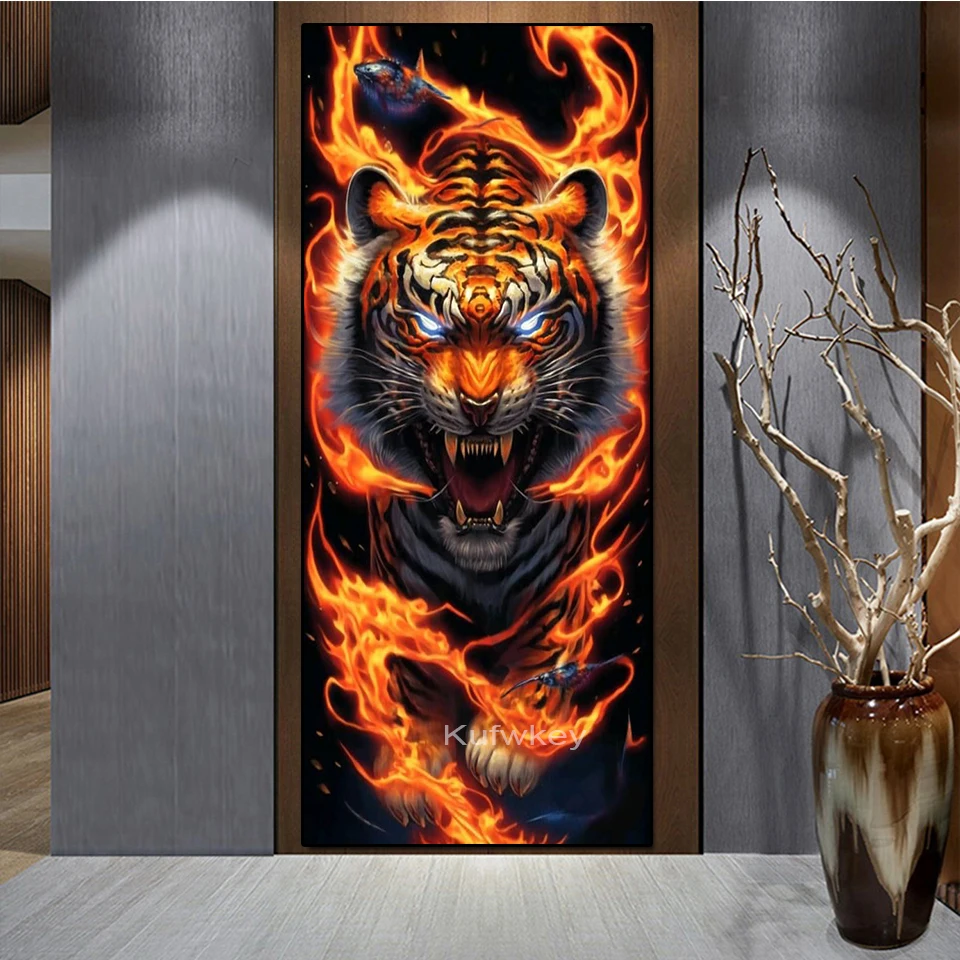 Большой гнев тигр алмазная живопись новая коллекция 2023 сделай сам мозаика полная