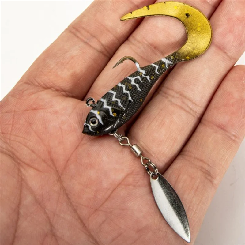 Мягкая приманка для плавания Paddle Tail Shad Lure Soft Bass Bait Minnow Swim for Trout Walleye Crappie