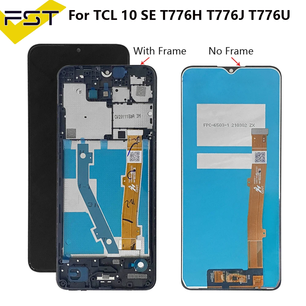 ЖК-дисплей для TCL 10 SE T766H T766J T766U T776S, сенсорная панель с дигитайзером для TCL 10SE, ЖК-дисплей с рамкой, оригинал