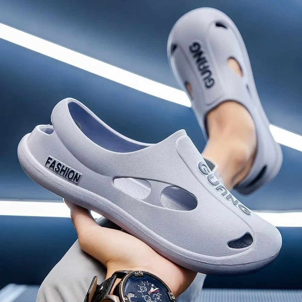 Мягкие однотонные тапочки на толстой подошве шлепанцы из ПВХ с защитой от запаха