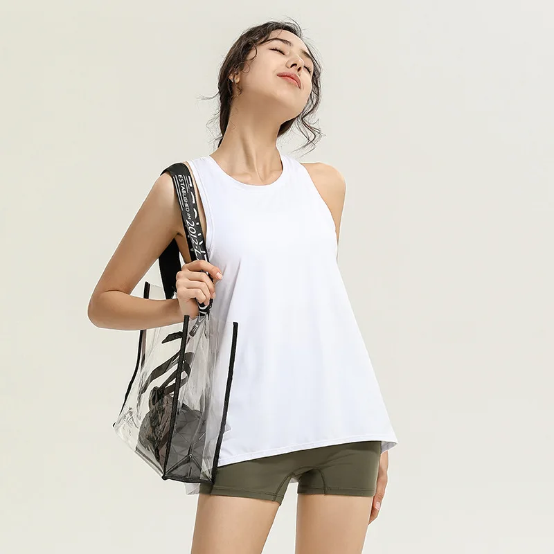 Lulu Top Activewear Naked-Feel Athletic Vest Open Back Yoga 4way stretch fabric Sexy Sleeveless Blouse Sport Fitness Tank Tops