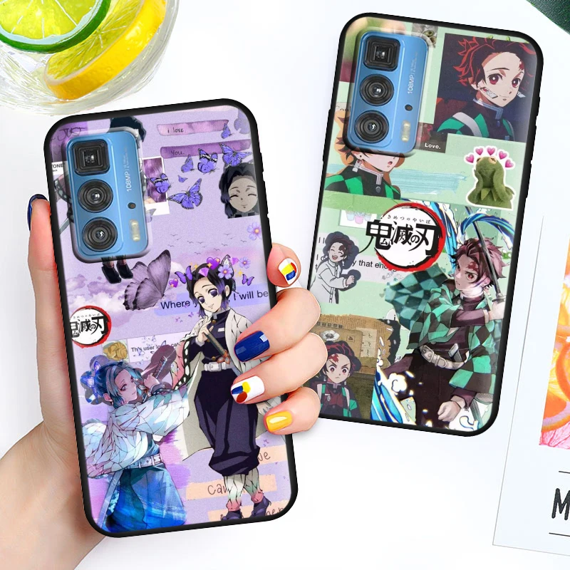 

Kimetsu No Yaiba Demon Slayer For Motorola Moto E6s 2020 Edge S Pro X3 E7i Power E20 20 Pro Lite Soft Black Phone Coque Fundas