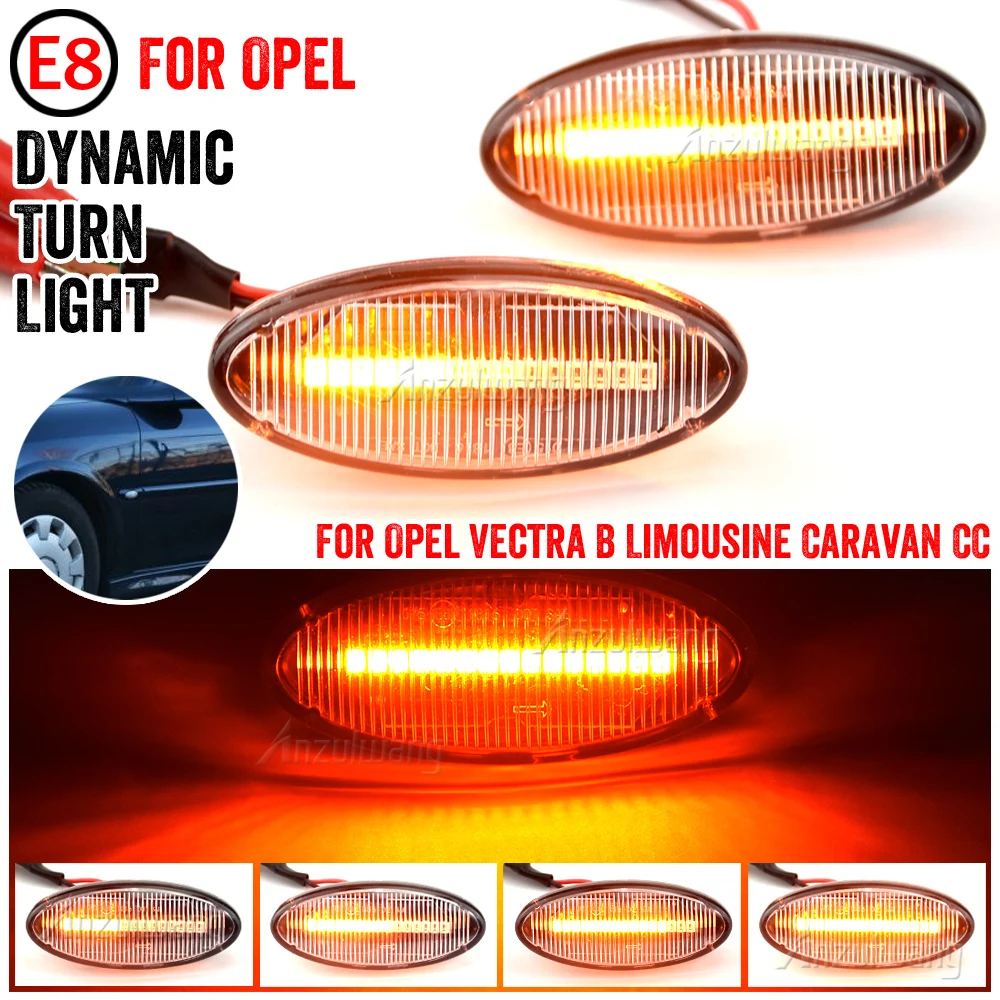 

2Pcs Dynamic LED Side Marker Light Turn Signal Lamp For Opel/Vauxhall Vectra B MK1 1995 1996 1997 1998 1999 2000 2001 2002 2003