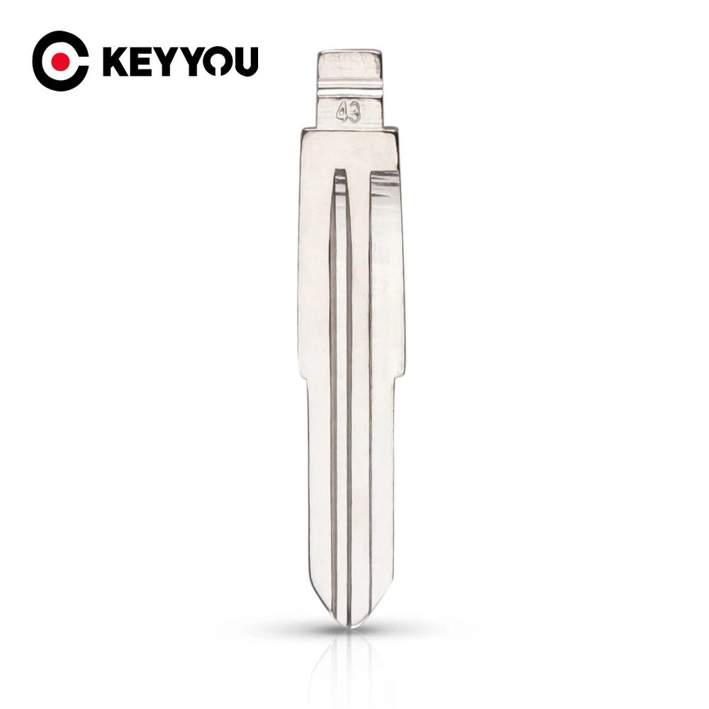 Запасной флип-ключ KEYYOU 10x43 # для автомобиля Chery A5, дистанционный ключ (T11)