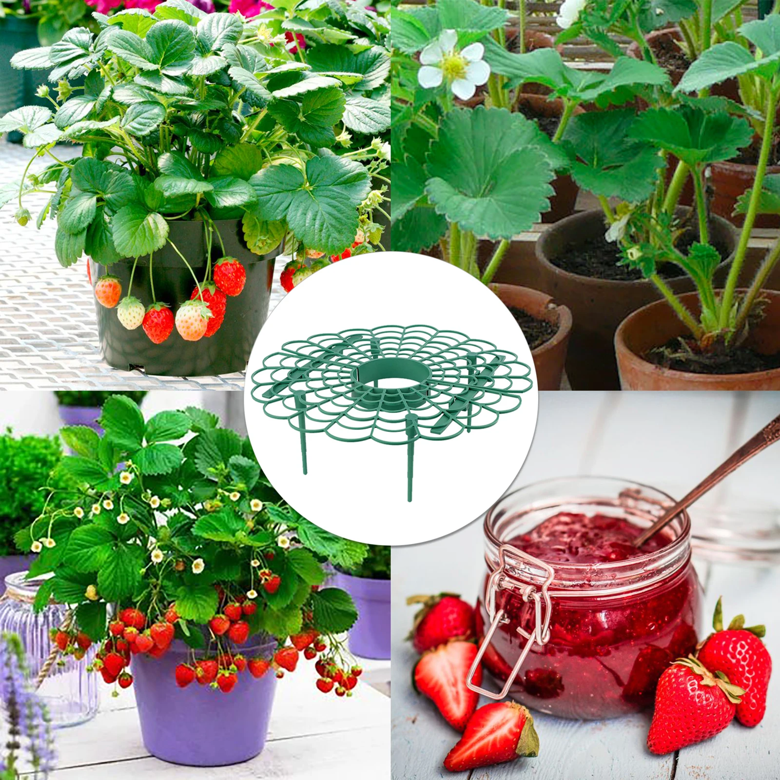 1 Set Strawberry Fruit Pot Holder Trays Adjustable Strawberry Support Stand Racks Plant Climbing Rack Tools For Rot Proof