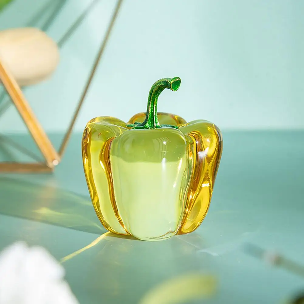 

Glazed Ornaments Artificial Crystal Mini Artificial Imitation Pepper Statue HomeTable Decoration Gifts Souvenirs Desk Decoration