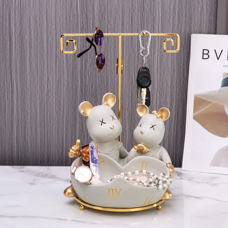 

Женский роскошный поднос, оригинальные украшения для гостиной, украшения для дома, подарок на новоселье