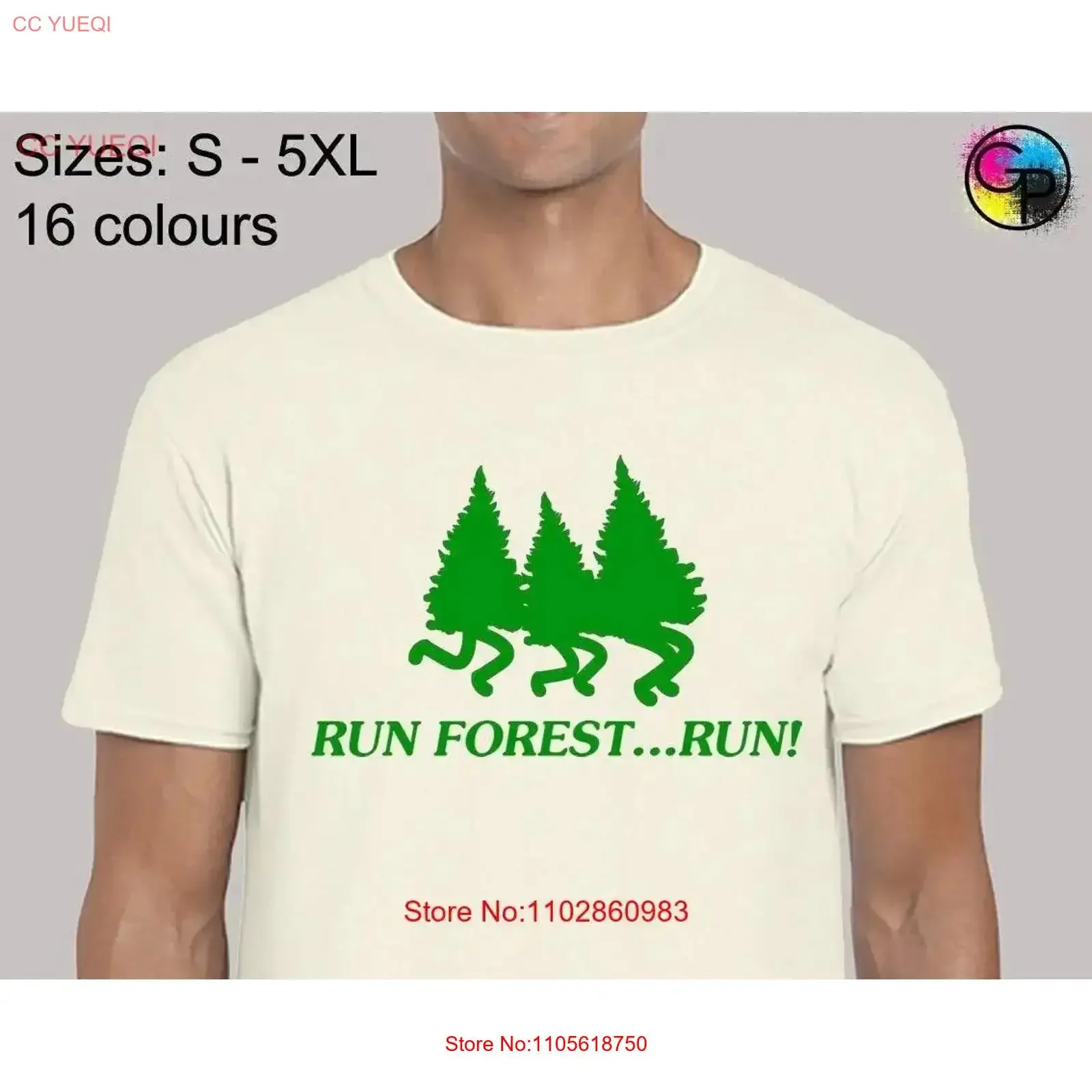 Фото Мужская футболка Run Forest, унисекс, с забавным принтом, в стиле ретро, с надписью из фильма, новинка, крутой дизайн, для фитнеса, тренажерного зала, подарок №1
