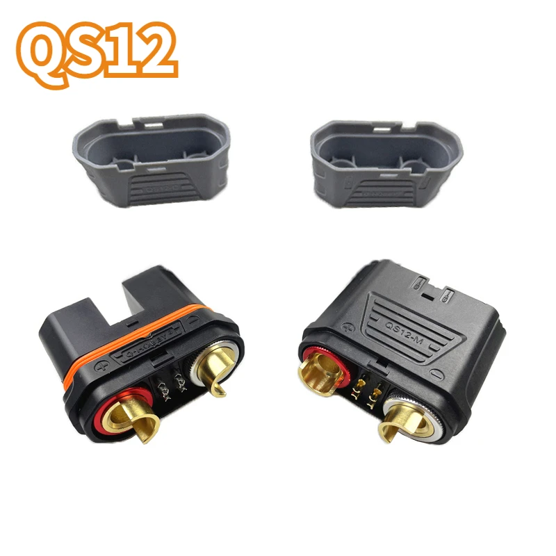 Enlarge 1Pair QS12 Anti-sparking Male Female Lipo Battery Plugs Connector High-Current Weldable for E-bike Electric Scooter Balance Car