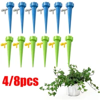 48pcs auto drip plant irrigation watering system self dripper spike kits garden household plant flower automatic waterer tools