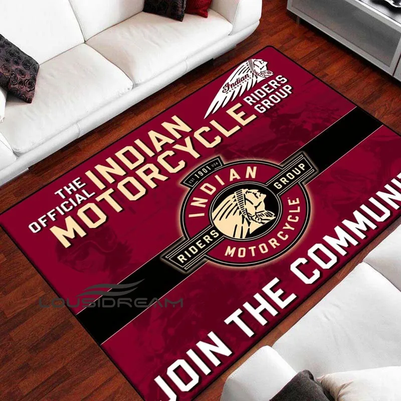 

3D Indian Motorcycles Carpet Bathroom Door Mat Heavy Locomotive Wood Floor Carpet Anti-Slip Mat Kitchen Carpet for Home Decor