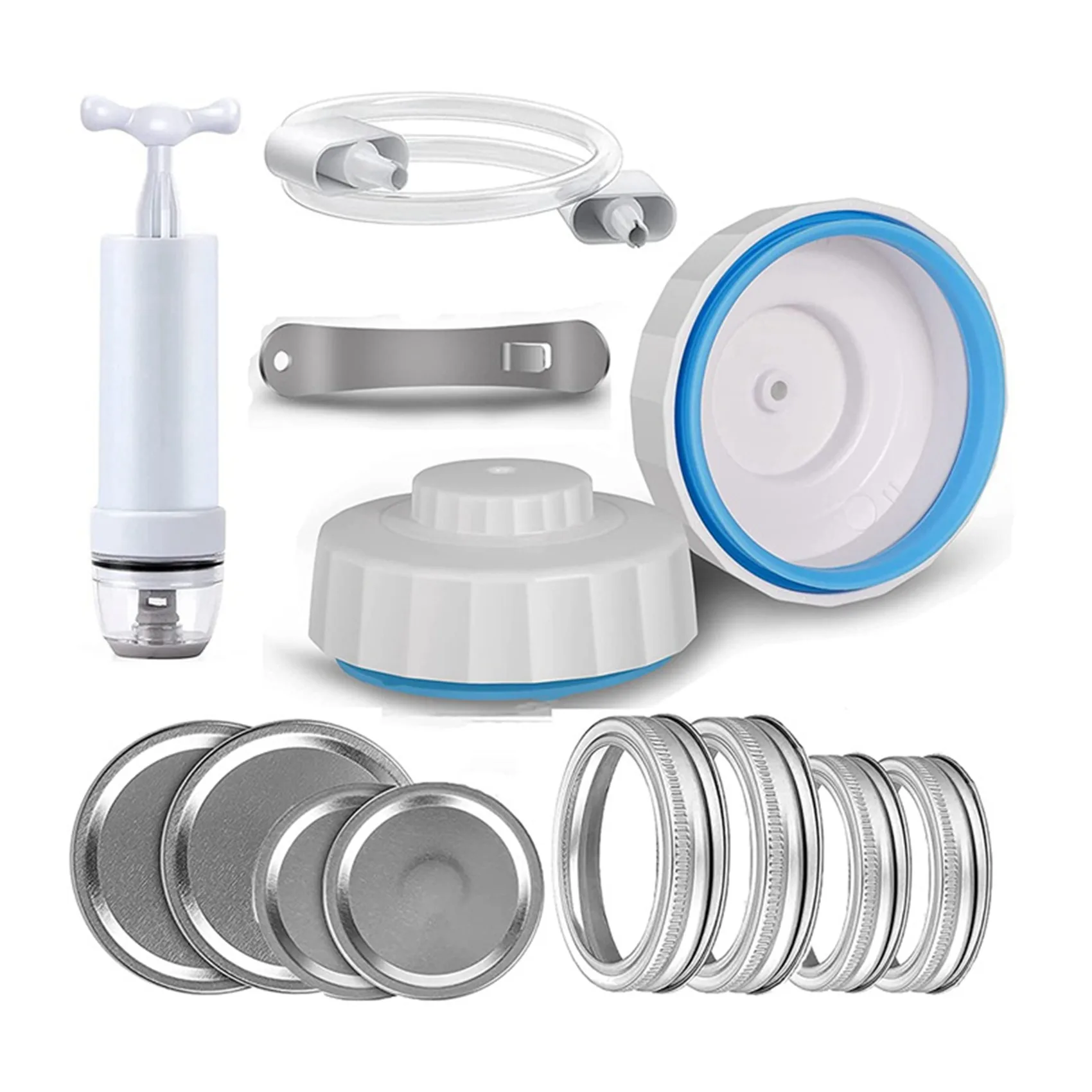 

Mason Jar Vacuum Sealer,Vacuum Sealing Kits for Regular-Mouth and Wide-Mouth Mason Jars, Canning Sealer with Vacuum Pump