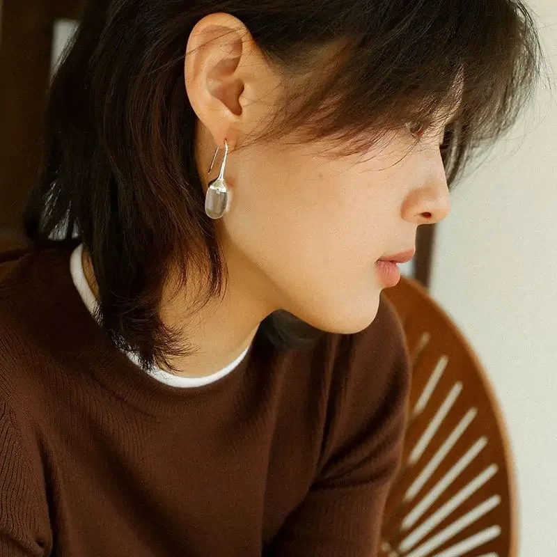 Винтажные серьги-капли из натурального камня с агатом для женщин длинные серьги