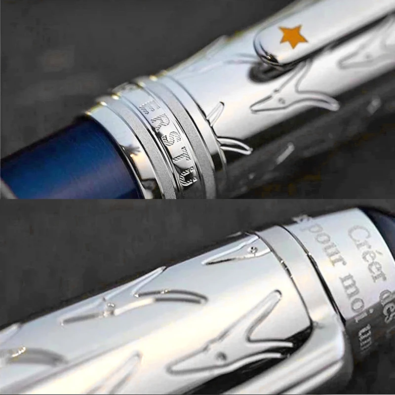 

VPR Le Petit MB-163 Metallic Blue Rollerball / Fountain Pen Luxury MB Stationery With Serial Number Little Prince with Fox