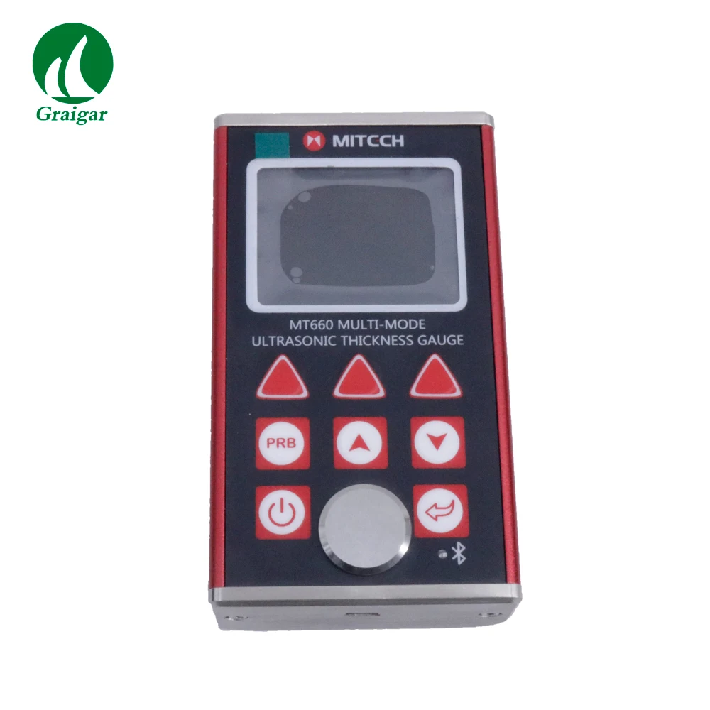 

Mitech Digital Ultrasonic Thickness Gauge Meter MT660 LCD Display Optional Bluetooth Thermal Printer