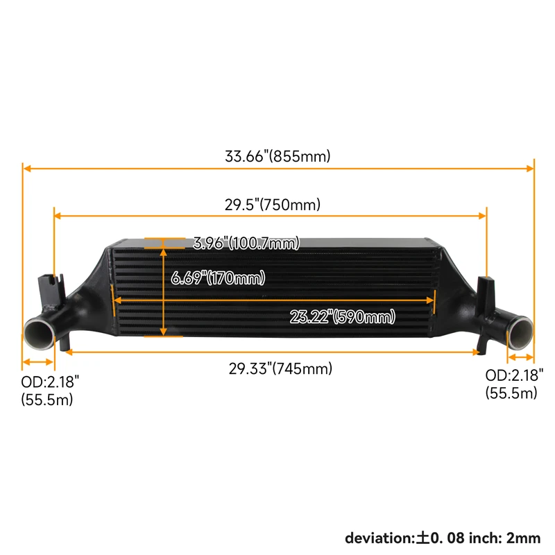 Тюнинг производительности интеркулер для Audi A1 Volkswagen Polo 6R 6C 1 4 2 0 TSI Skoda Fabia черный