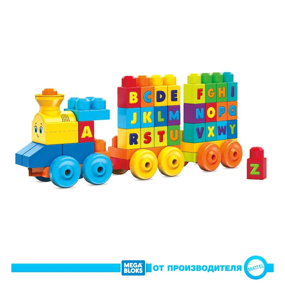 Конструктор Mega Bloks Поезд Алфавит FWK22 | Игрушки и хобби