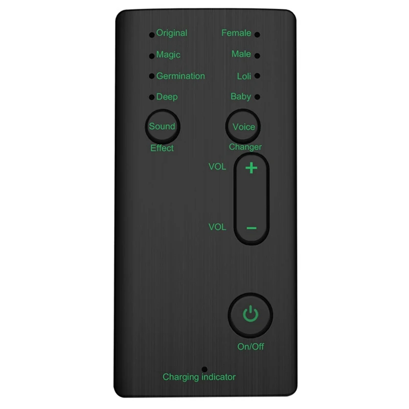 

Mini Voice Changer Portable 8 Voice Changing Modulator with Adjustable Voice Functions Phone Computer