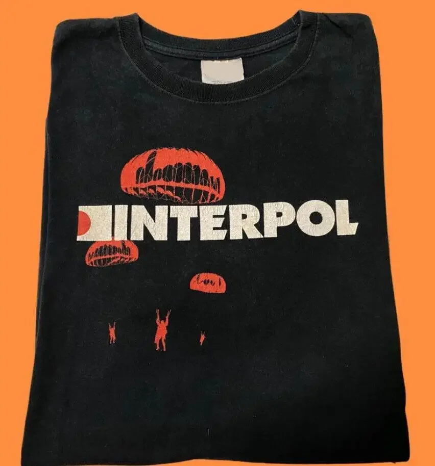 Interpol band t shirt rock t-shirt cotton black sizes S-2XL
