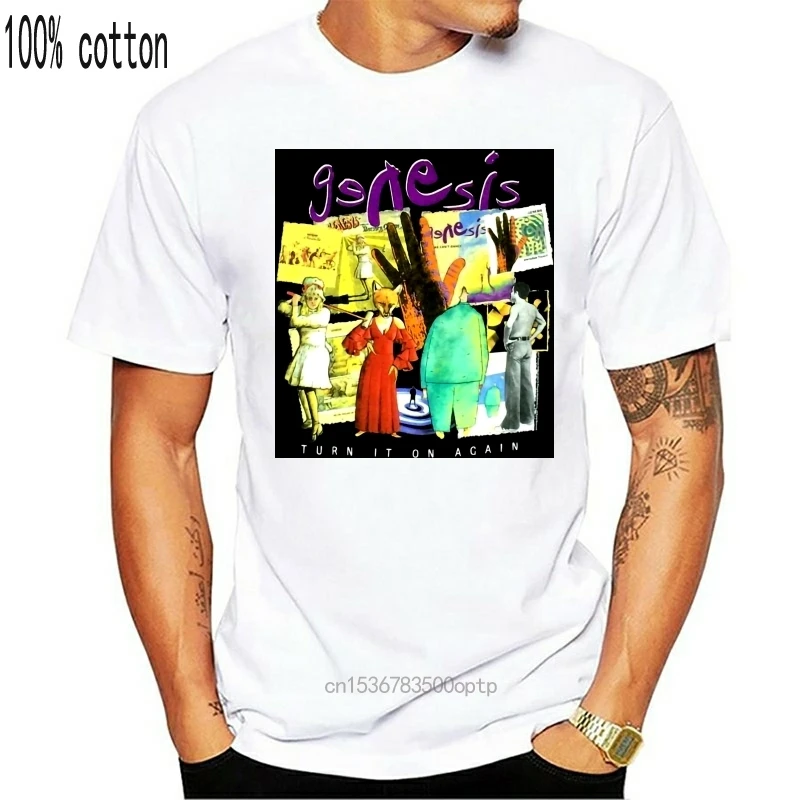Мужская одежда с коллажем альбома Genesis перепрограммируй его снова 2007 черная