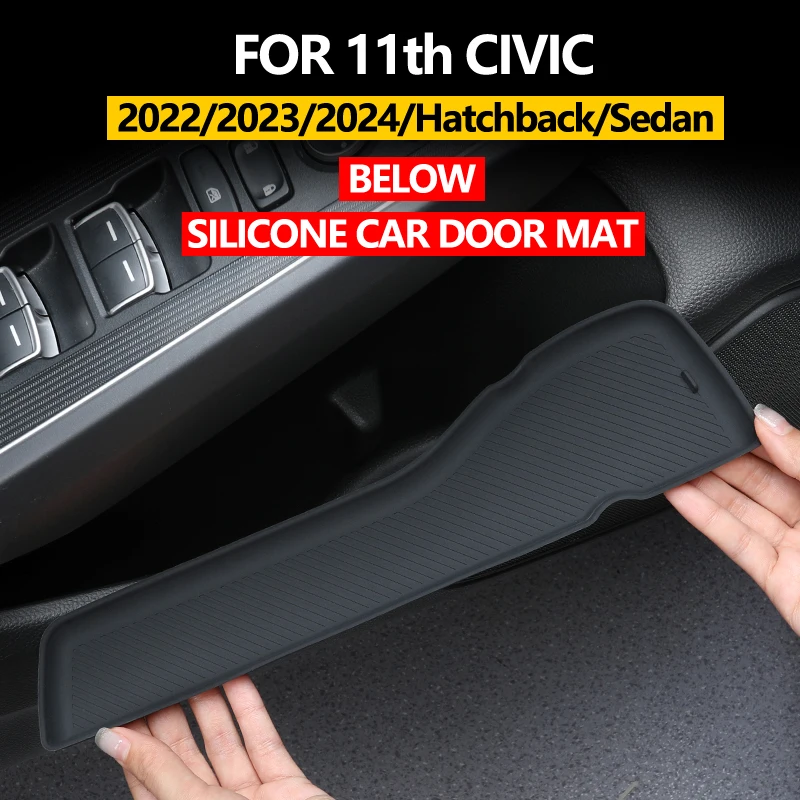

Черный Противоскользящий Коврик Для Дверной Ручки Для Civic Sedan Si Type R Hatchback Hybrid 2022-2025 Годов - Коврик Для Хра...