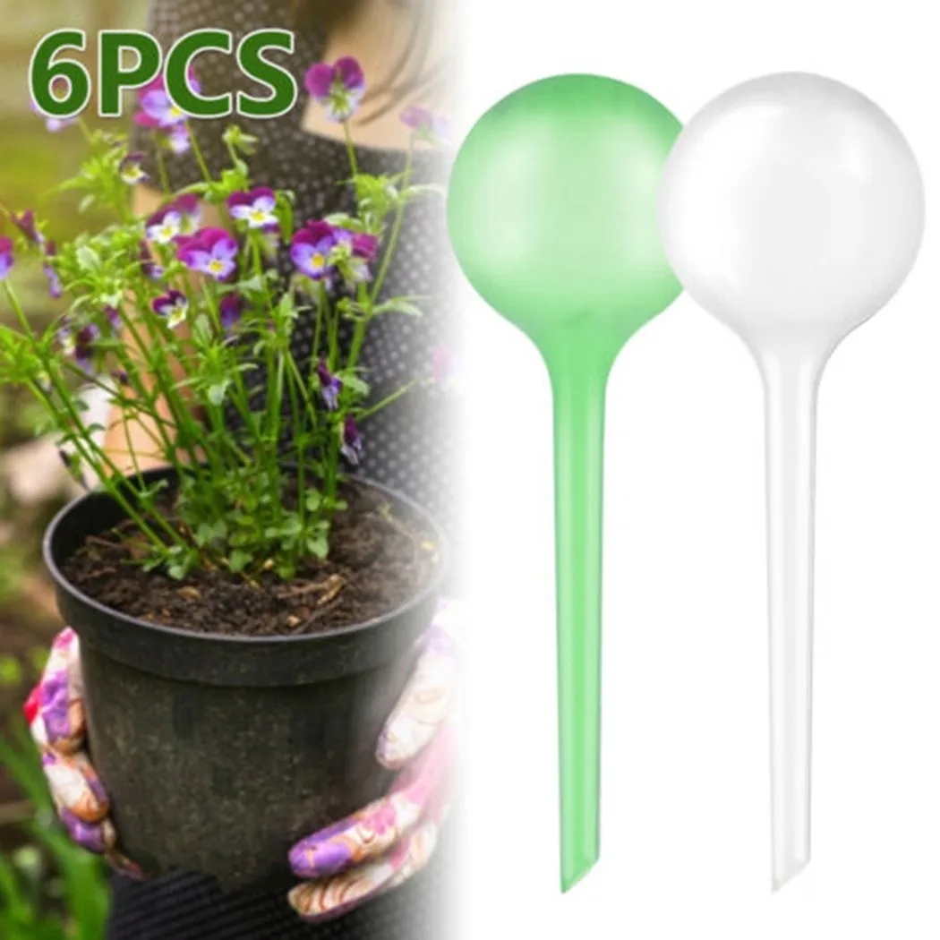 

6pcs Automatic Plant Watering Bulb PVC Plant Watering Globes Bulbs Garden Flower Drip Automatic Self-Watering System