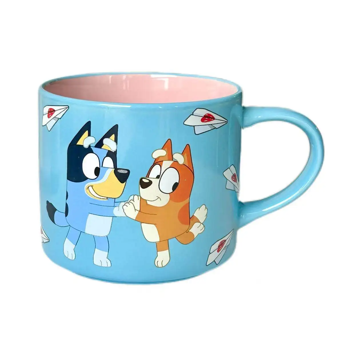 Фото Керамическая кружка Bluey: Детская анимационная кружка для молока и кофе, подарок на день рождения №2