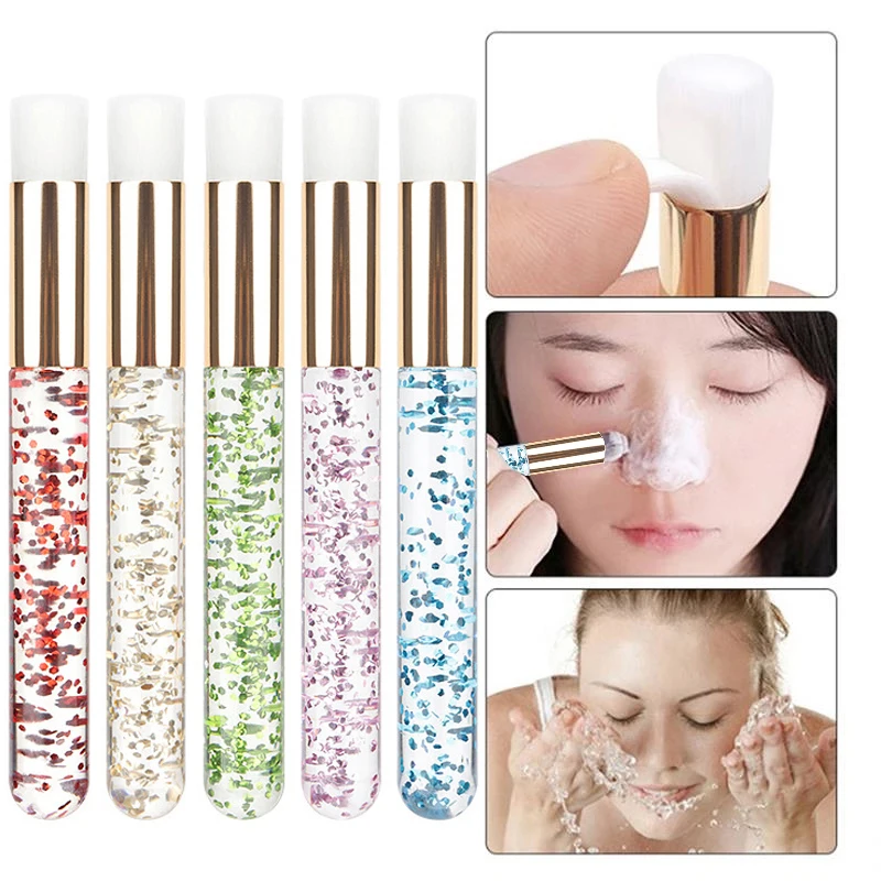 

1PC Crystal Rod False Lash Cleaning Brush Eyelash Extension Washing Makeup Brushes Blackhead Remover Nose Face Skin Care Tools