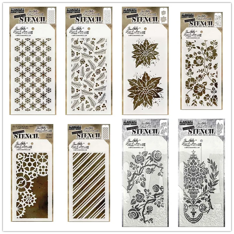 

Grid Flower Plastic Stencils 2022 New Arrival For Decorative Handmade Diy Scrapbook Cards Album Background Embossing Crafts
